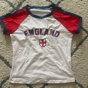 England Themed Red and White T-Shirt
